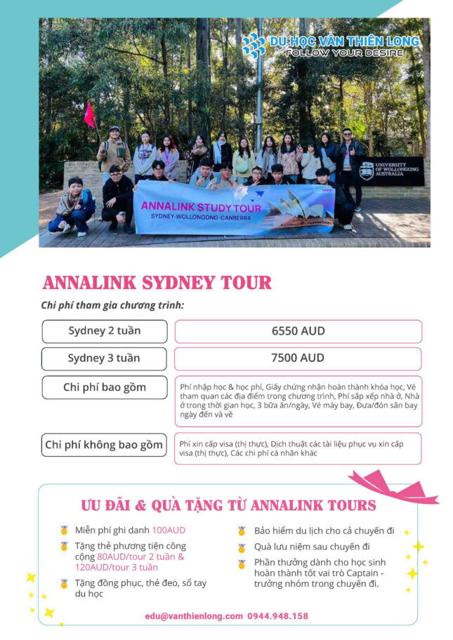 SYDNEY SUMMER TOUR 2025 - TRẢI NGHIỆM ĐIỀU KHÁC BIỆT 7 fee